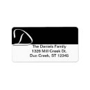 Search for initial d return address labels Monogrammed