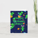 Recherche de petits hommes verts vœux cartes Aliens