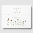 Search for wildflowers wedding guest books Modern