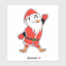 Search for funny bird stickers Santa claus