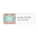 Search for damask wedding return address labels Girly