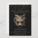 Search for black and gold masquerade party invitations Mask