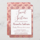 Search for lipstick birthday invitations Kisses