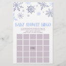 Search for snowflake baby shower games Bingo