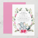 Recherche de floral elephant baby shower invitations Rose