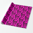 Search for skull christmas wrapping paper Vintage