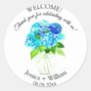 Search for blue hydrangea wedding stickers Rustic
