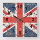 Search for british union jack clocks Distressed