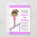 Search for girls gymnastics party invitations Cute