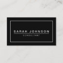 Search for black and white business cards Consultant