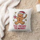 Search for gingerbread christmas pillows Santa