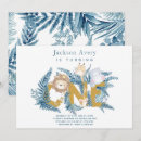 Recherche de tropical 1ans anniversaire invitations Bleu