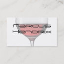 Recherche de vin rouge cartes visite Barman