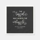 Search for funny graduation napkins Black and white