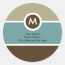 Search for monogrammed address stickers Brown