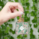 Search for pink leaf square keychains Modern