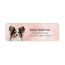 Search for papillon return address labels Puppy