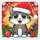 Search for cat in santa hat stickers Happy