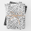 Search for doodle drawing wrapping paper Black