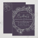 Search for plum and silver wedding invitations Modern