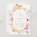 Search for love in bloom bridal shower invitations Blush pink
