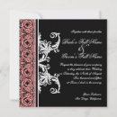 Recherche de damassé noir mariage invitations Blanc