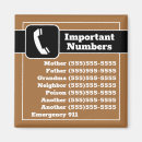 Search for emergency phone number magnets Important numbers