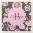 Recherche de fleur tulipe dessous de verres Monogramme