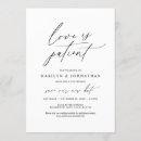 Search for love is patient invitations Postponement