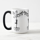 Recherche de pose yoga tasses Noir et blanc