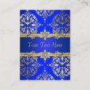 Search for royal blue and gold business cards Damask