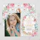 Search for wonderland 1st birthday invitations Girl