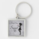 Search for silhouette square keychains Girl