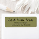 Search for olive green return address labels Elegant