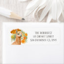 Search for sun flower return address labels Watercolor