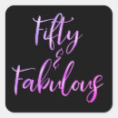 Search for purple and black party stickers 50 and fabulous