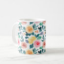 Search for watercolor floral pattern mugs Elegant