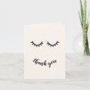 Search for eyelashes thank you cards For her