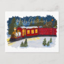 Search for red train postcards Winter