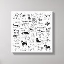 Search for dog canvas prints Black and white