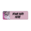 Search for siamese return address labels Blue eyes cat