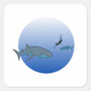 Search for shark diver stickers Sea