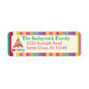 Search for merry and bright return address labels Stripes