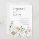 Search for dusty blue and pink wedding invitations Wildflower