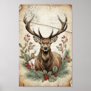 Recherche de cerf vintage posters Renne