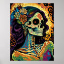Recherche de la calavera catrina posters Coloré