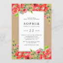 Search for poppy bridal shower invitations Watercolor flowers