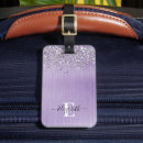 Search for purple luggage tags Brushed metal