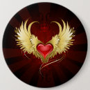 Recherche de coeur à ailes badges Noir