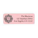 Search for fancy initial return address labels Pink